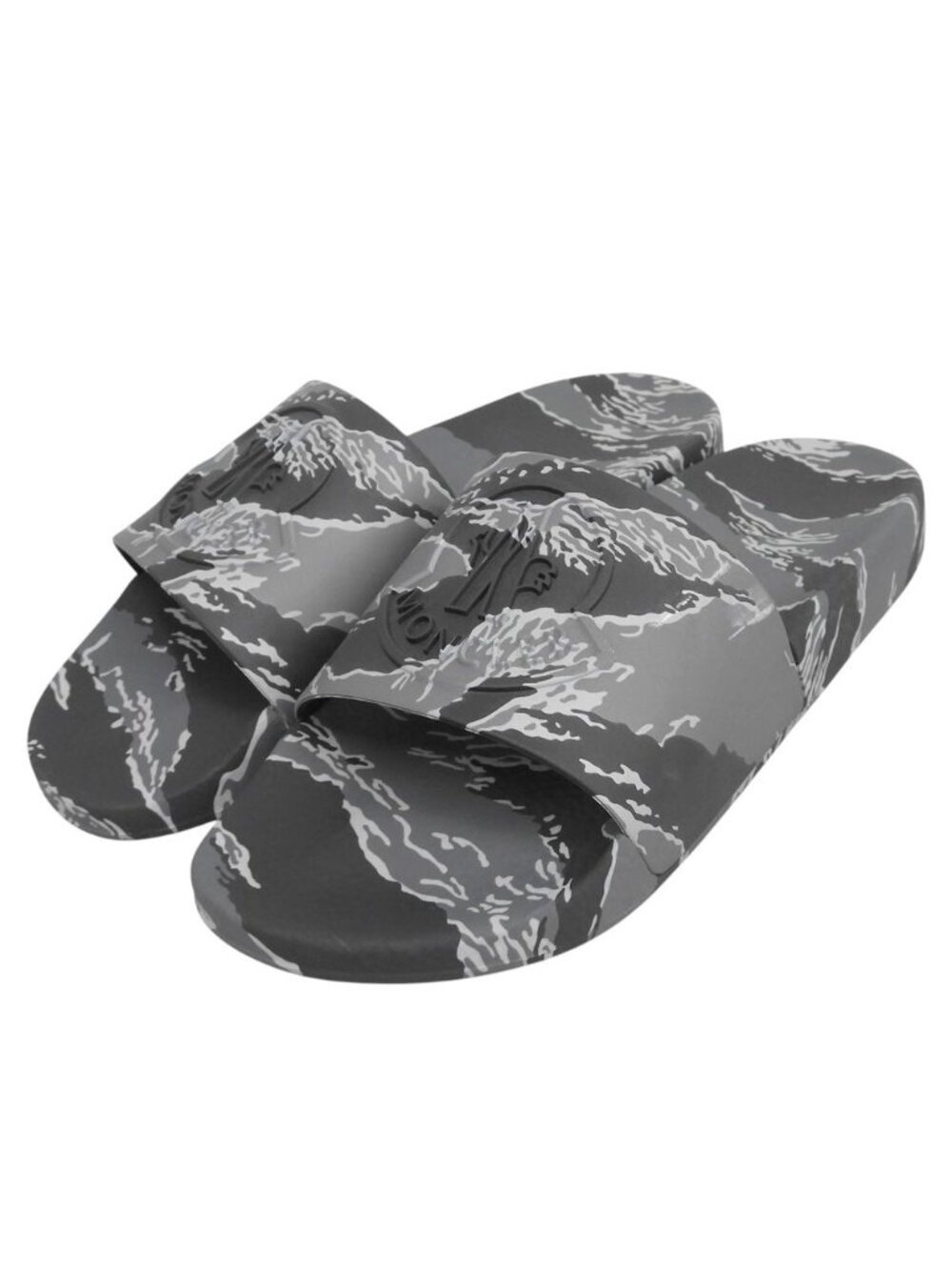 Moncler Camouflage Rubber Sandals Shoes Gray